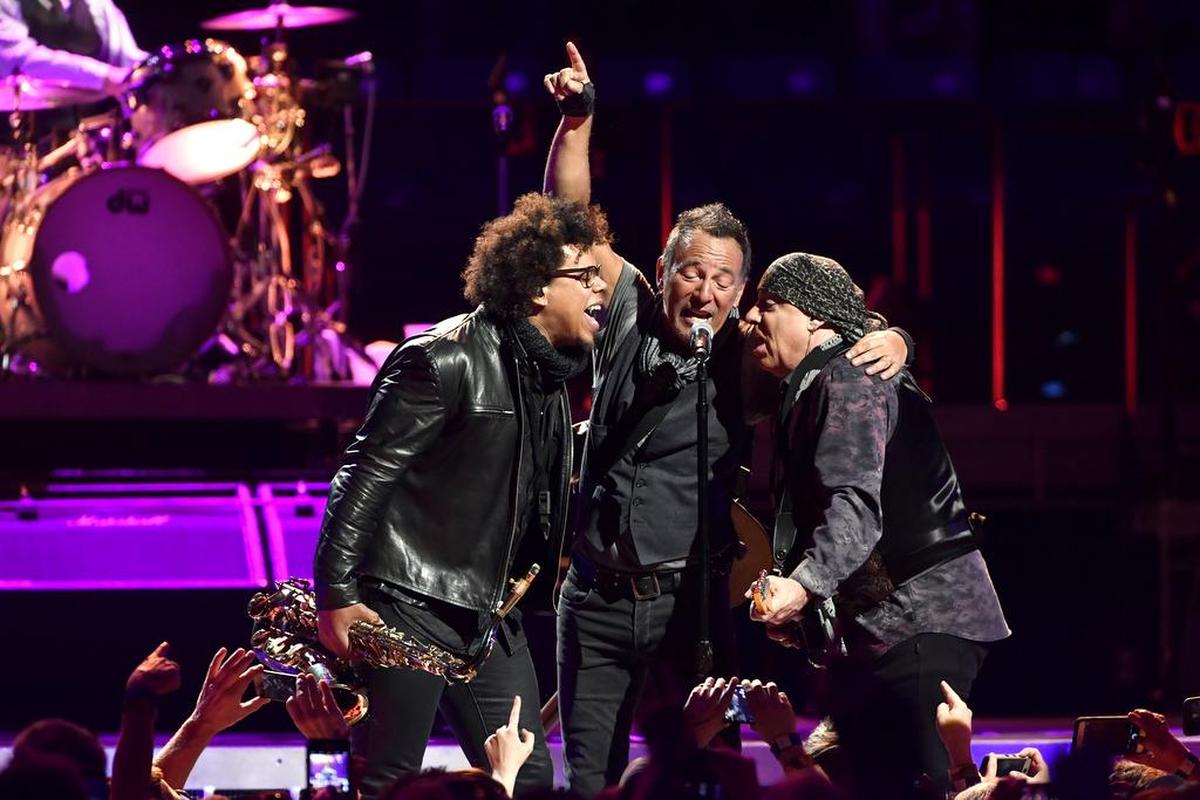 Bruce Springsteen performs at the Bryce Jordan Center, in University Park on April 18, 2016.