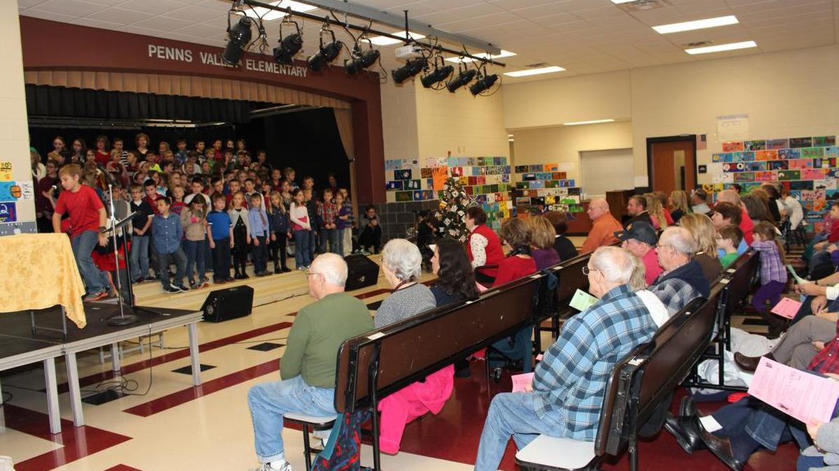Penns Valley Elementary students sing during a 2014 holiday concert.
