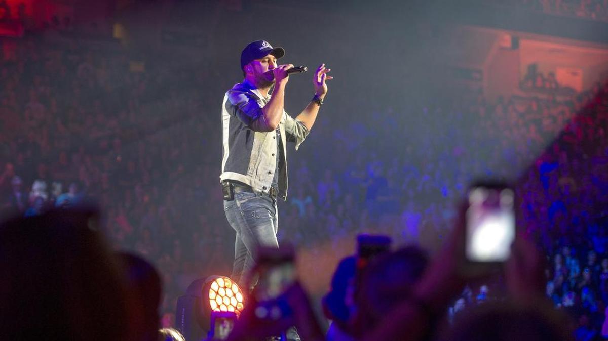 Luke Bryan entertains a packed Bryce Jordan Center as part of his “Kill the Lights” tour on Friday, April 15, 2016.