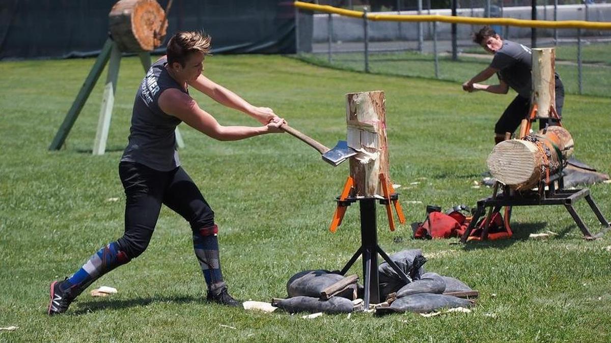 The Lumberjack Competition at the Centre County Grange Encapment and Fair will be held Aug. 26 at the basketball court.