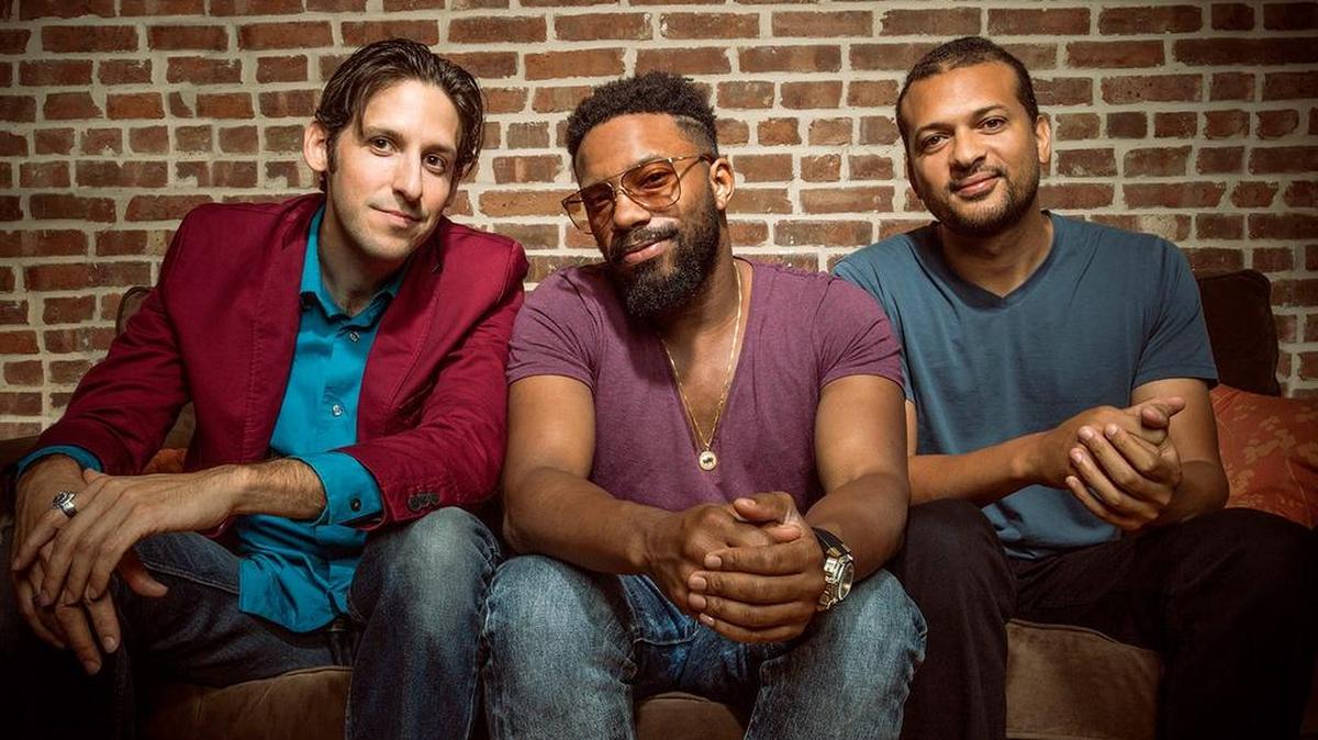The Mayhem Poets will perform at Schwab Auditorium on Jan. 28. Pictured above, from left: Scott Raven, Mikumari Caiyhe and Mason Granger.