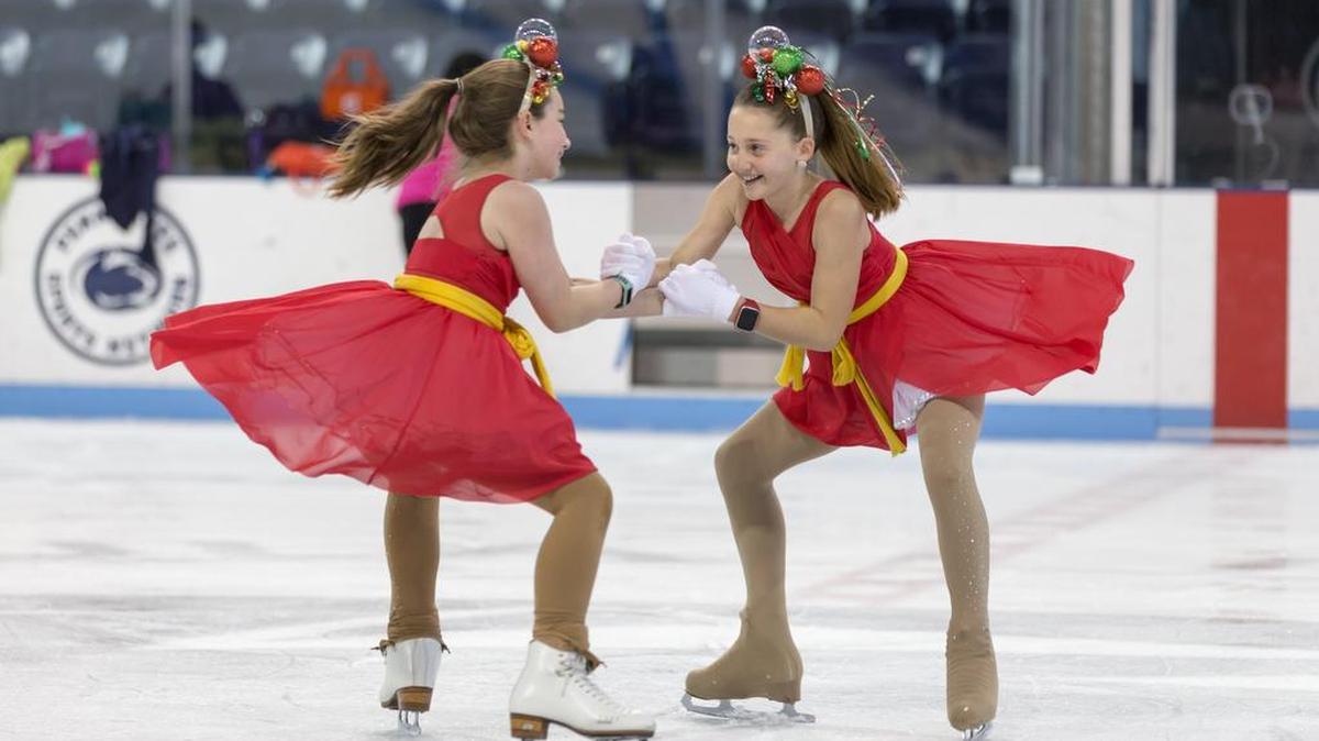 Amber Thompson, left, and Kendall Cramer will participate in the Happy Holidays Ice Show.