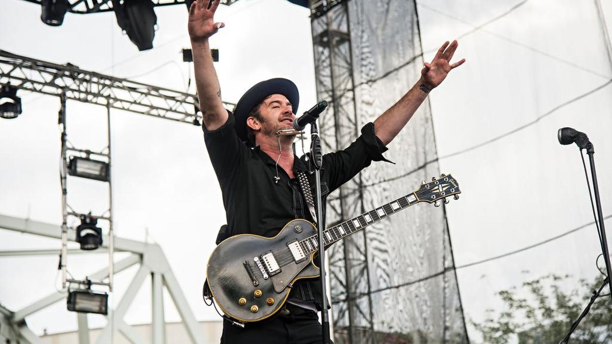 Garrett Dutton, of G. Love & Special Sauce, performs at Bunbury Music Festival in Cincinnati in June.