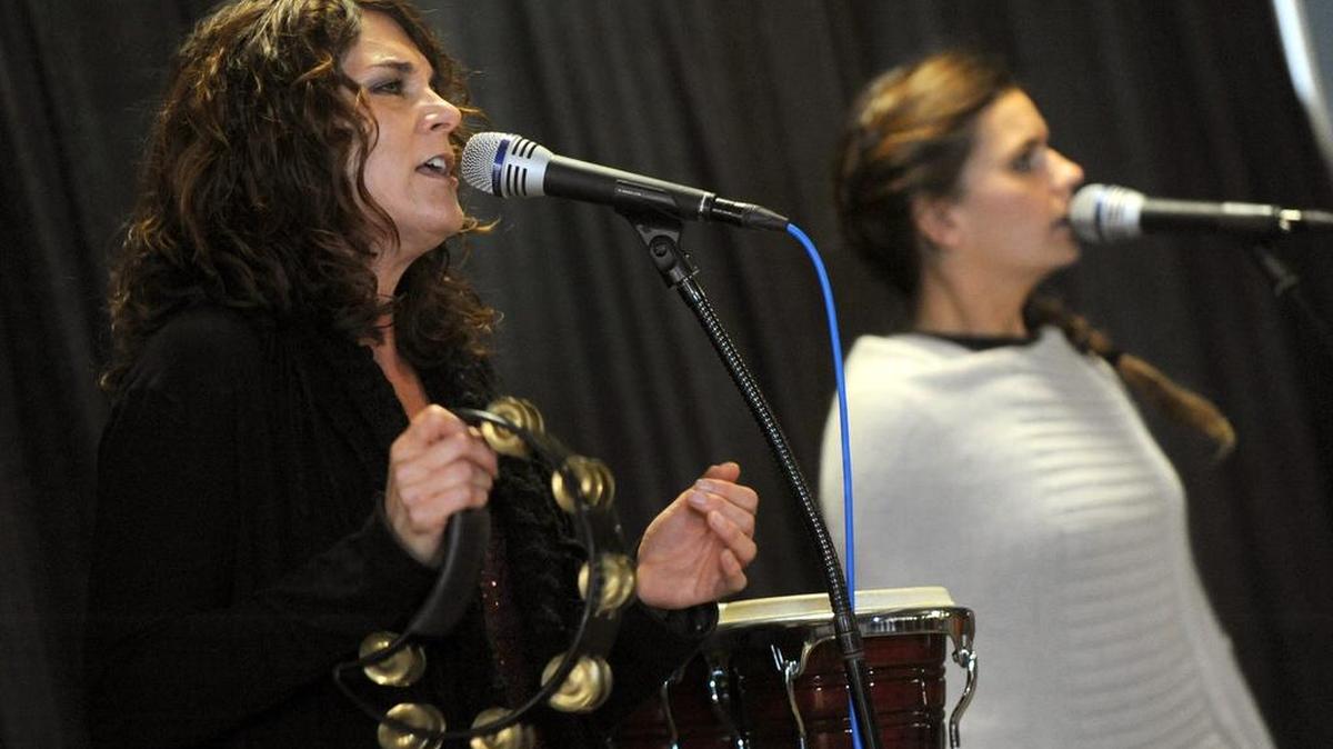 Molly Countermine sings with Pure Cane Sugar at Medlar Field at Lubrano Park in 2012.
