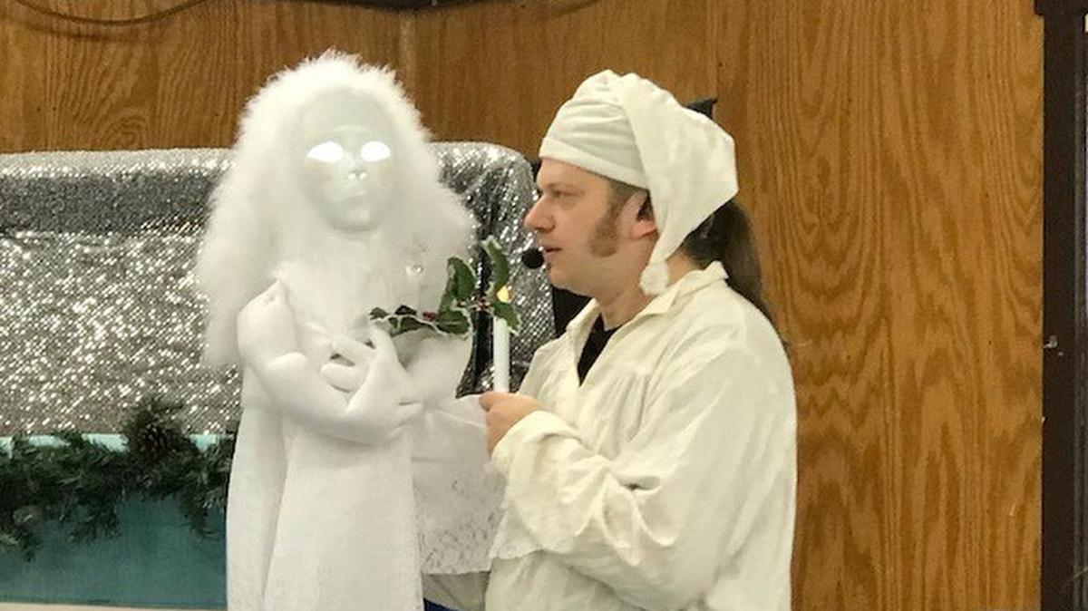 Puppeteer Adam Swartz will perform “A Christmas Carol” on Saturday.