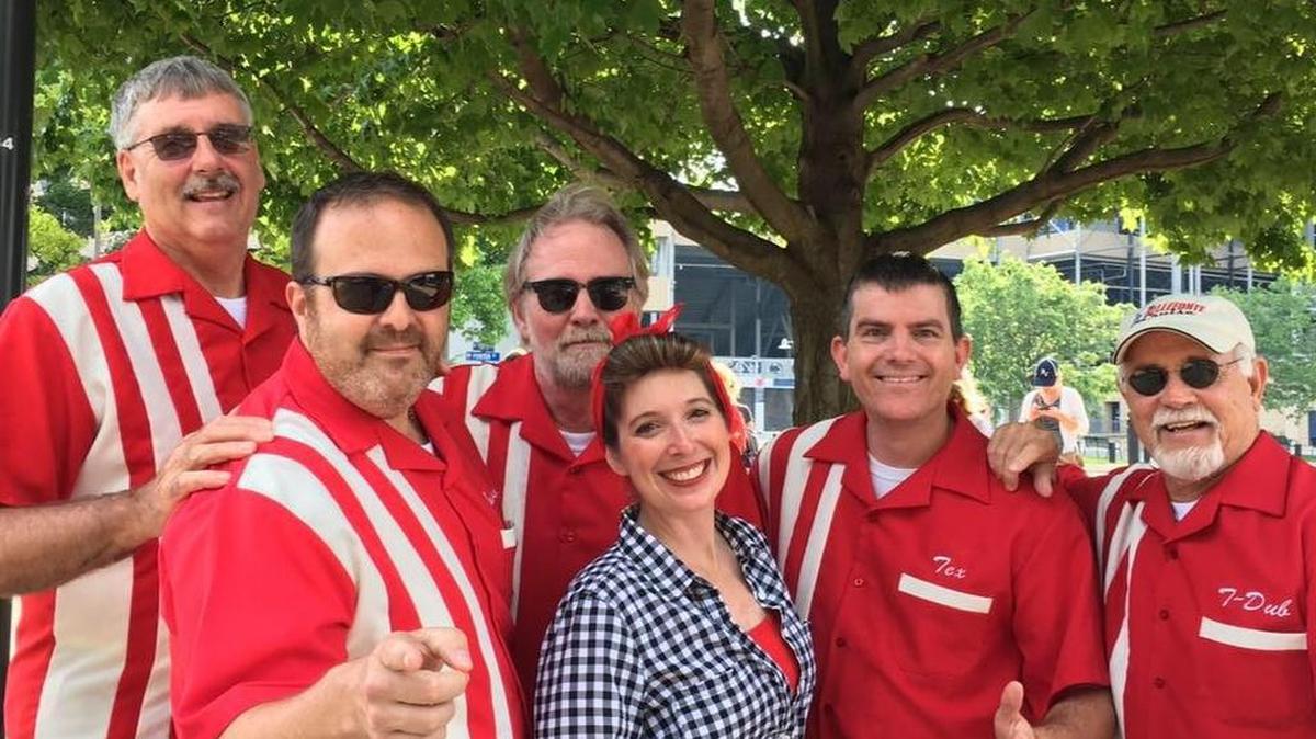 Ramalama members, from left, John Zimmerman, Eric McGinnis, Jeff Brown, Amelia McGinnis, Luke Lorenz and Tom Wilson, will perform at Sunday’s Cruisin’ Classics concert at The State Theatre.