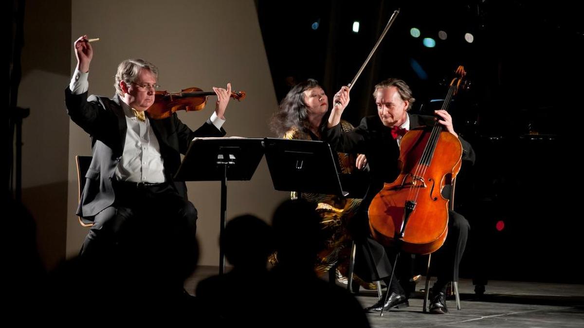 From left: Philip Setzer, Wu Han and David Finckel will perform a program of Ludwig van Beethoven piano trios on Feb. 23 at Penn State.