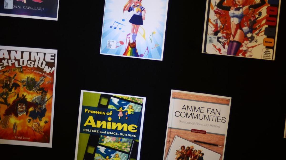 The “Japanimation: Exploring Anime” exhibit showcases reproductions of rare, original film posters.