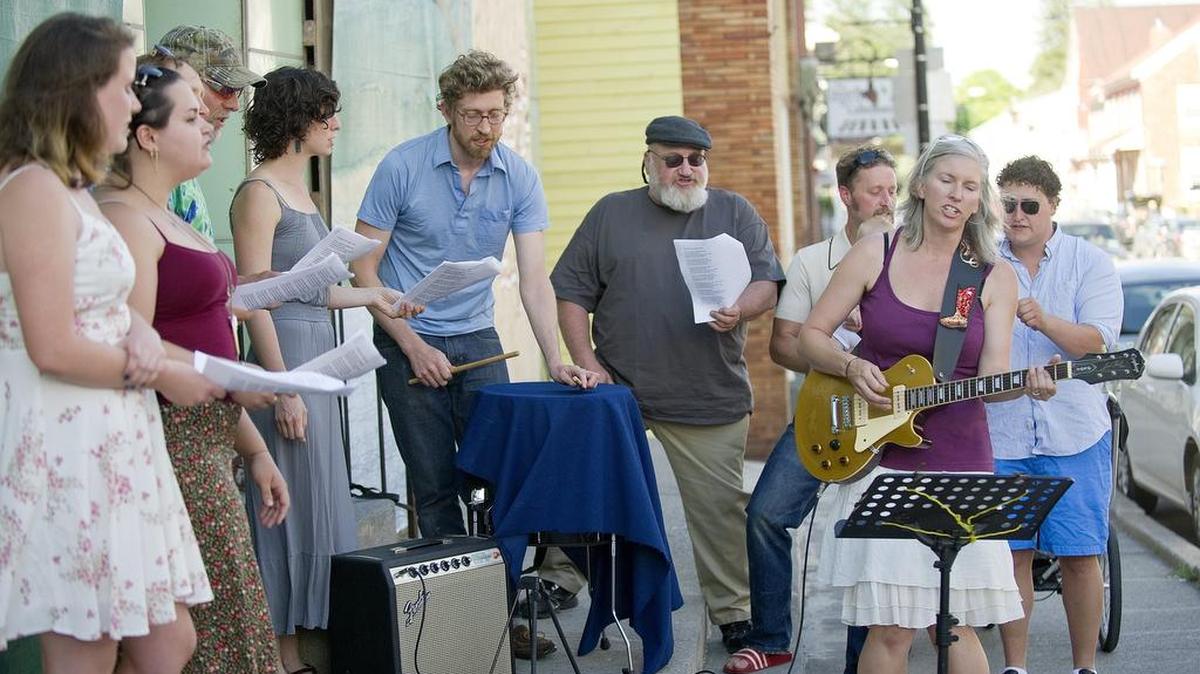 The Up Texas Chapel Choir, pictured above at the Millheim Mayfly Festival in 2014, will perform April 24 at the Riversongs festival.