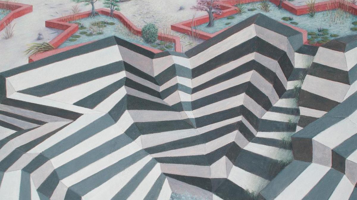 “Spillway” is among the pieces in Penn State professor Paul Chidester’s new exhibit at the Juniata College Museum of Art.