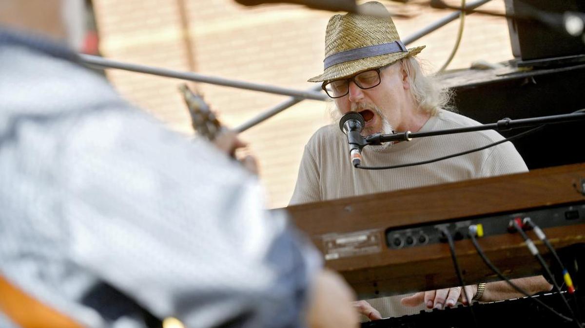 John “JT” Thompson, pictured performing with the Triple A Blues Band during the 2016 Central Pennsylvania Festival of the Arts, has volunteered at Centre Crest nursing home for 17 years.
