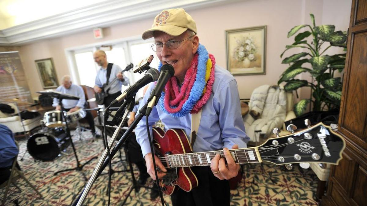 John McDermott leads the Second Winds with a song. The band will use its upcoming performances at the American Ale House and Grill as a way to raise funds for Centre Volunteers in Medicine.