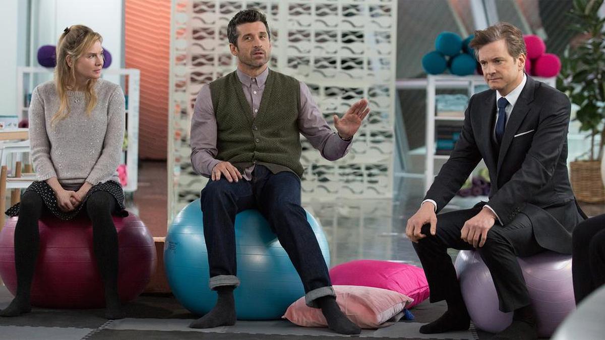 Renee Zellweger, Patrick Dempsey and Colin Firth star in “Bridget Jones’s Baby.”