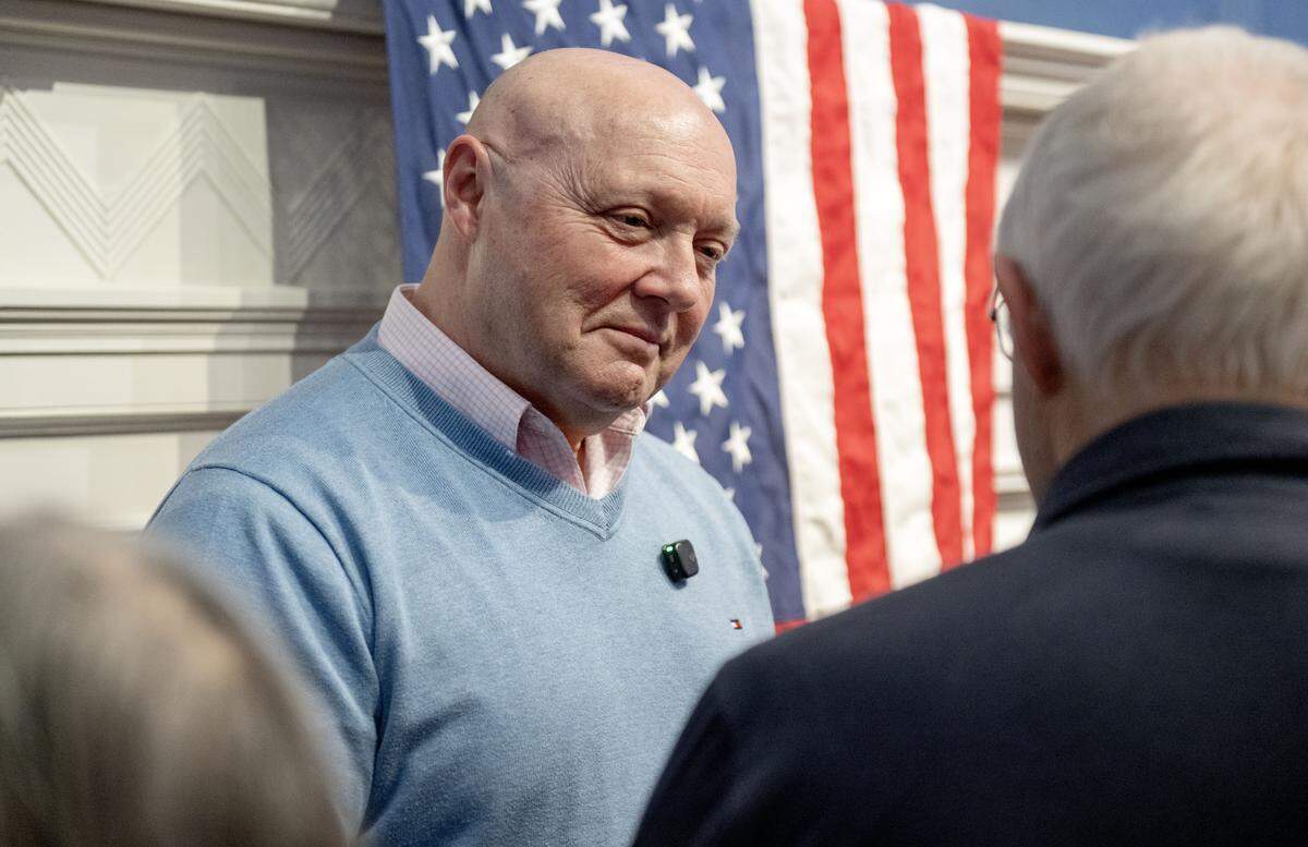 Ray Bilger talks to supporters during the kick off event for his campaign for Congress on Feb. 12, 2026 at the Bellefonte Art Museum.