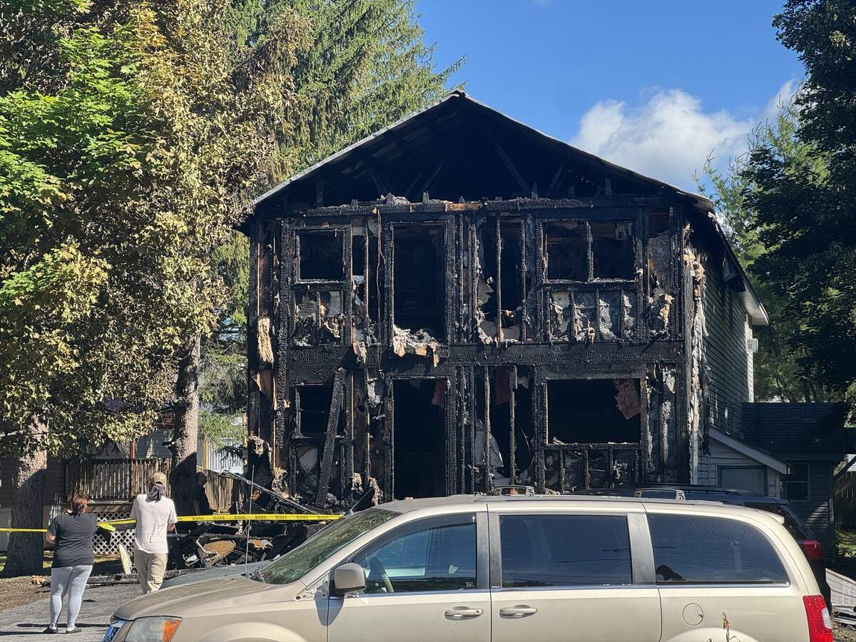 An apartment building in the 300 block of Front Street in Milesburg was heavily damaged by a fire late Thursday night.