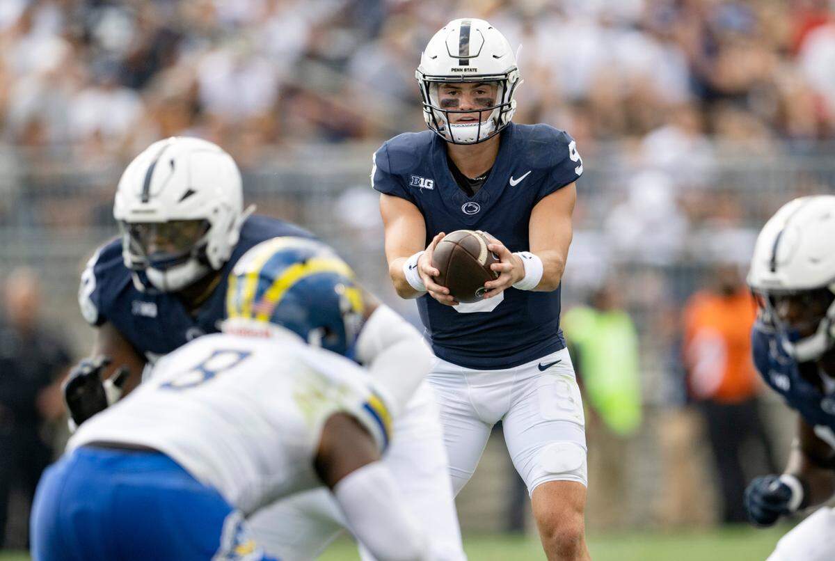 Penn State quarterback Beau Pribula during the game against Delaware on Saturday, Sept. 9, 2023.