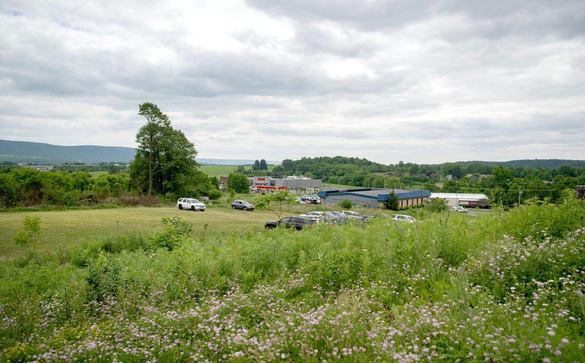 A view of Benner Pike from where the new Tru By Hilton will be built on Tuesday, June 11, 2024.