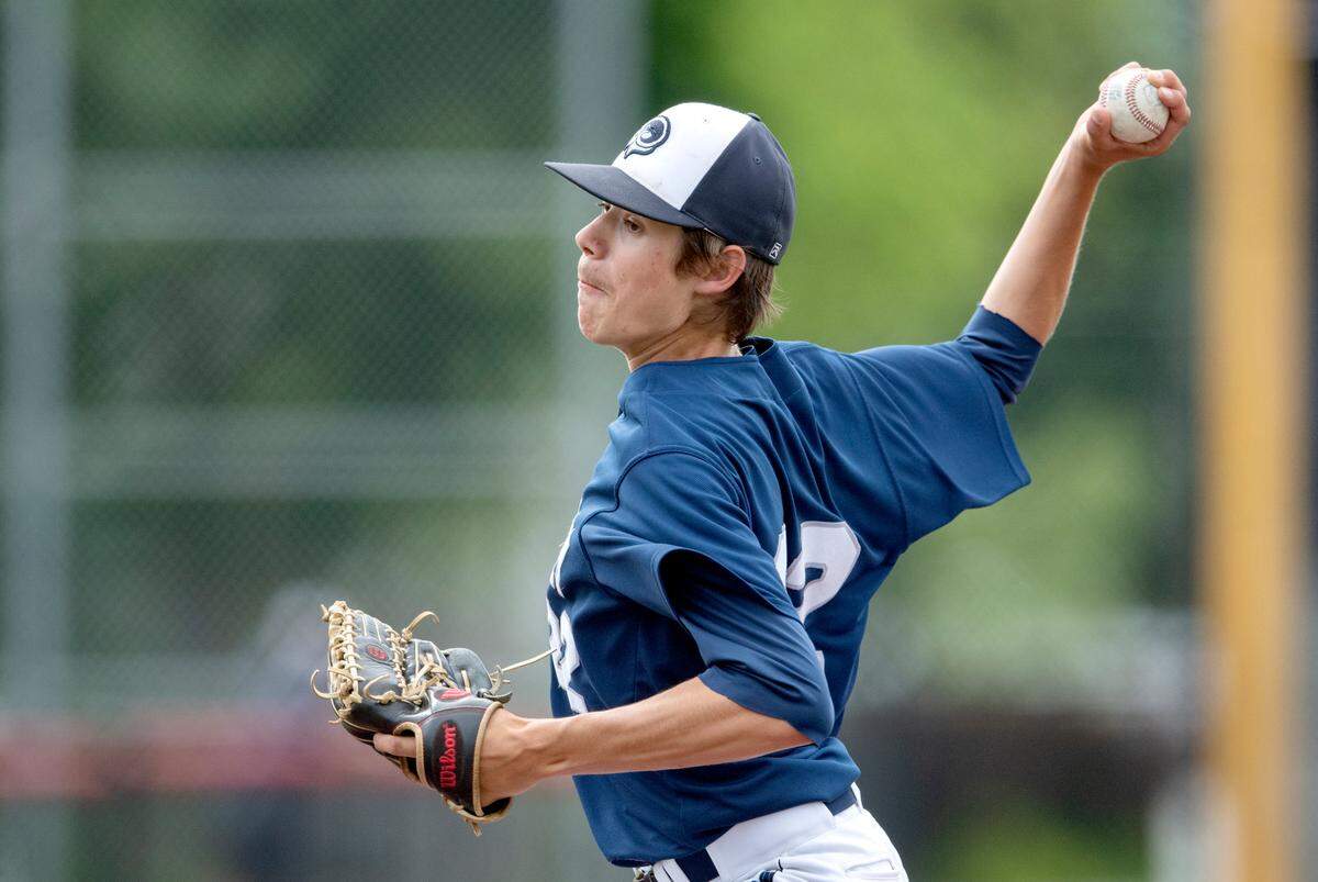 Penns Valley’s MaClain Welshans pitches during the game against Punxsutawney PIAA playoffs at Showers Field in DuBois. Punxsutawney won, 8-2.