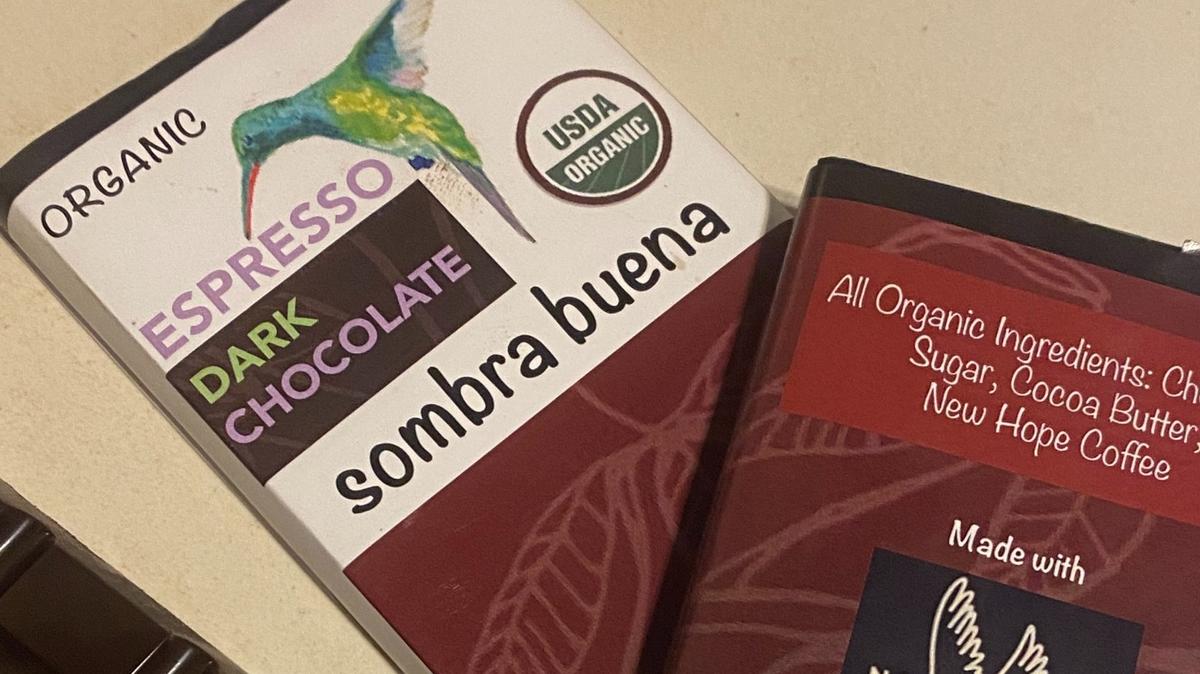 The Espresso Dark Chocolate bar from Sombra Buena is made using New Hope Coffee and was sold as a fundraiser for Pittsburgh-based Building New Hope this past December.