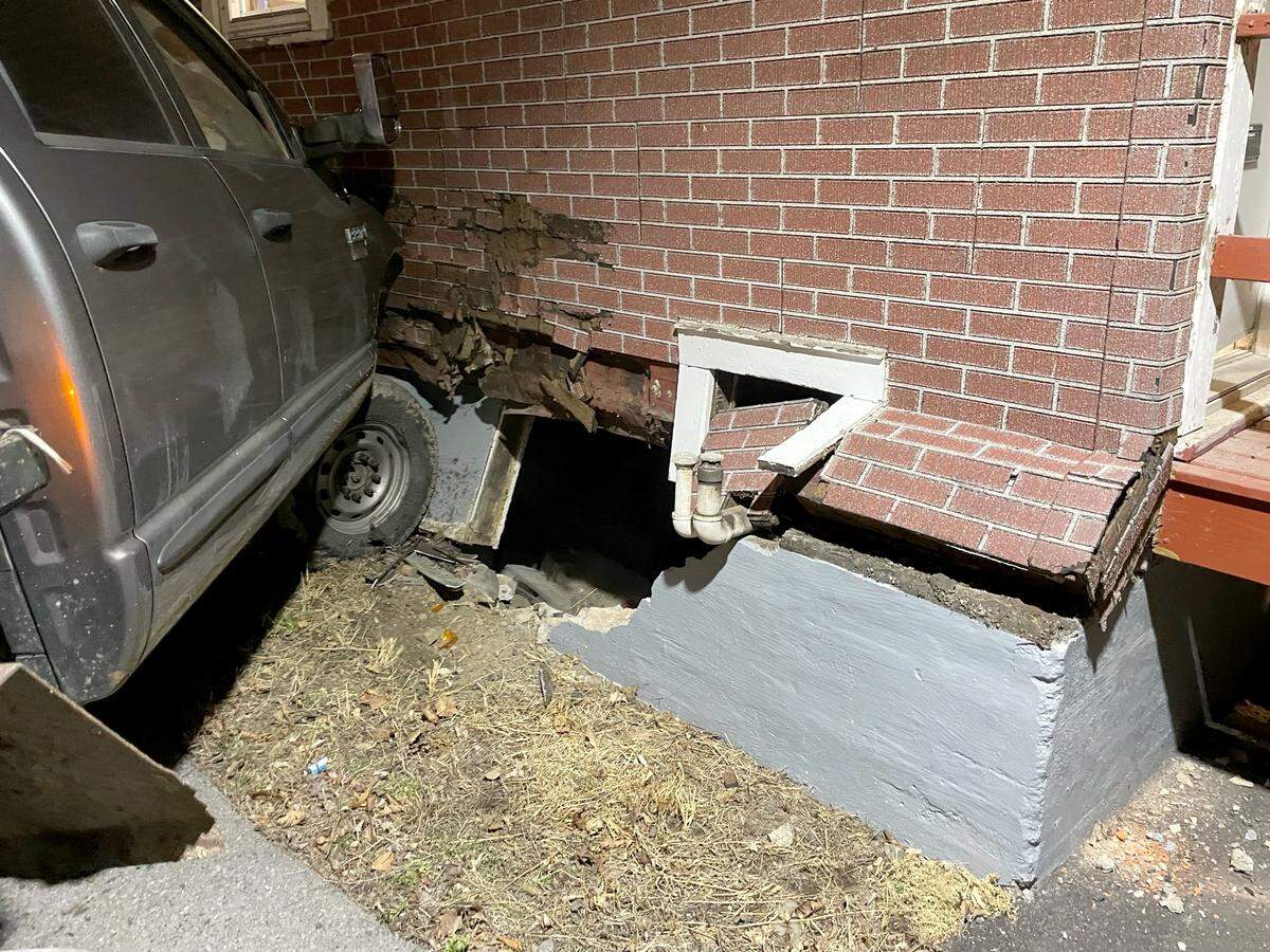 A drunk driver crashed their truck into the Port Matilda Borough Building late Tuesday night.