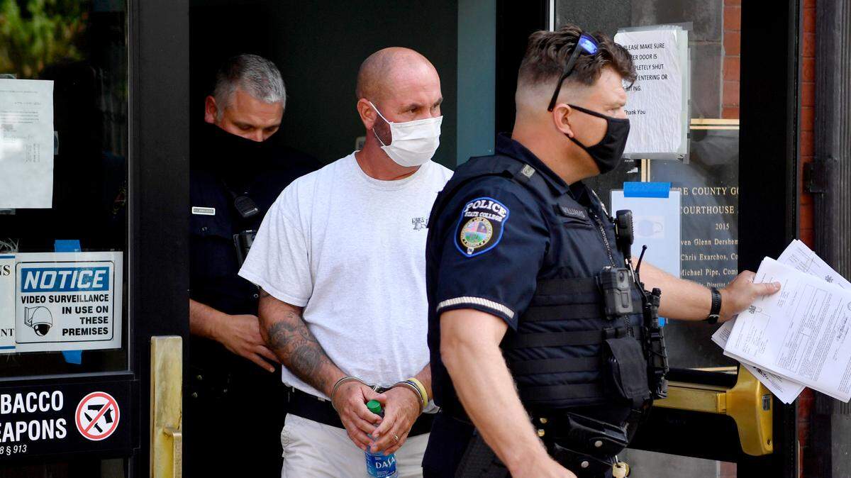 Scott R. Williams leaves the Centre County Courthouse Annex after his preliminary arraignment on Oct. 5, 2021.