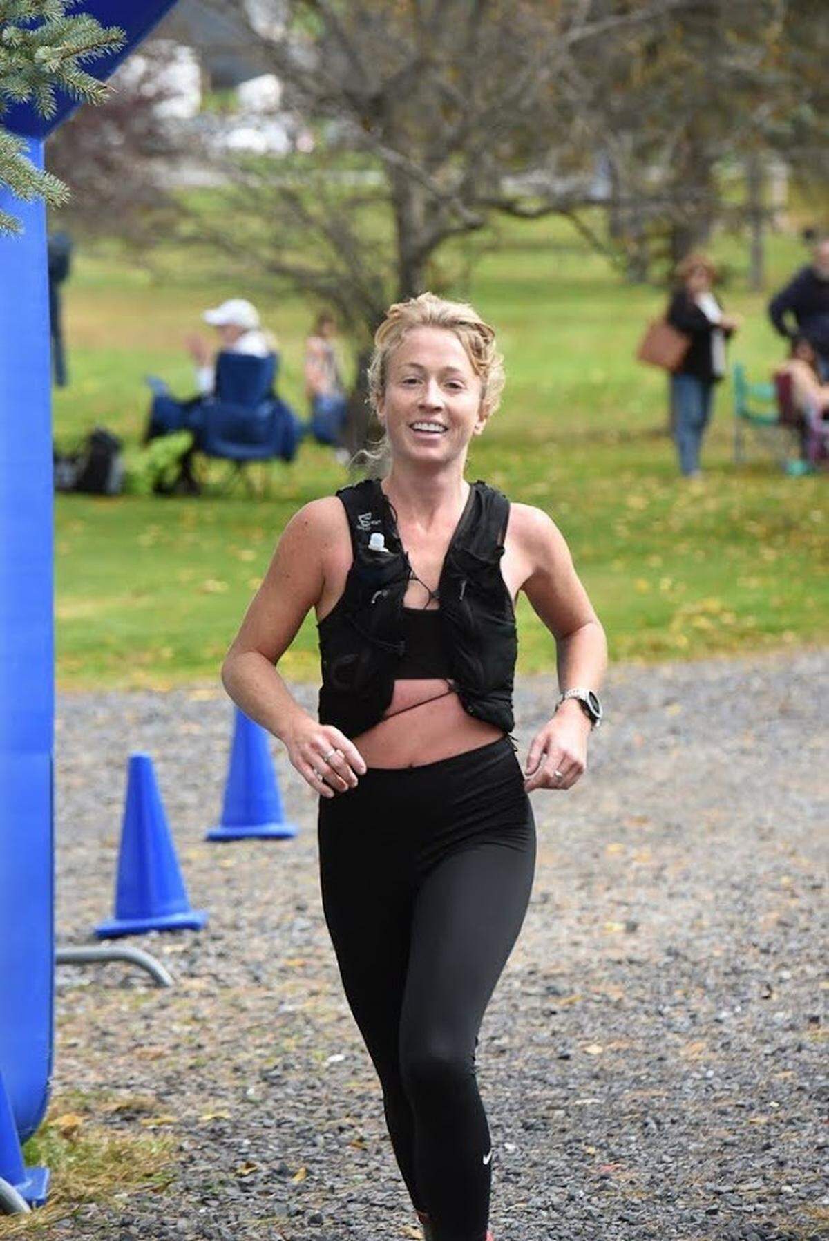 Nora O’Connor finished third overall in the 50K and won the women’s race in 4:35:16.