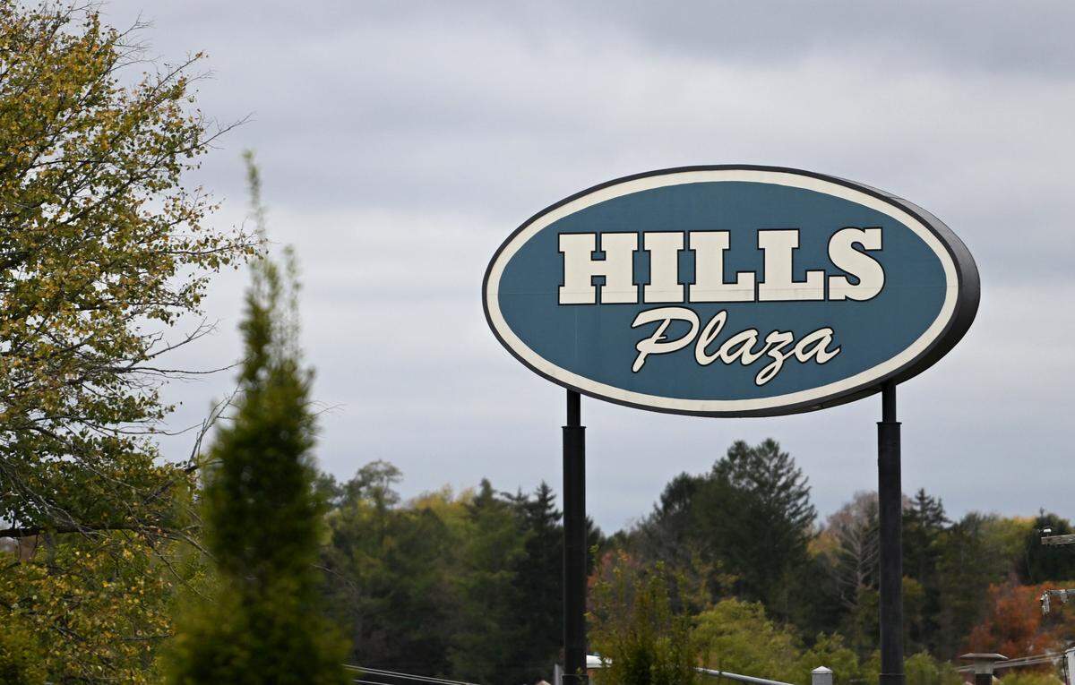 The Hills Plaza shopping center on South Atherton Street on Tuesday, Oct. 17, 2023.