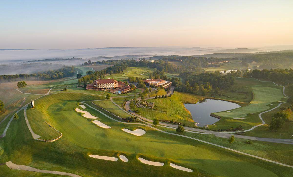 Mystic Rock golf course, designed by Pete Dye, is part of the Nemacolin resort in Farmington, Pennsylvania.