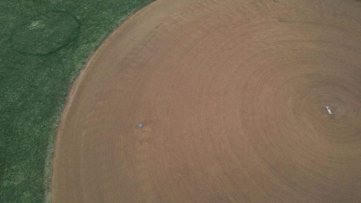 A aerial view of Bellefonte’s O’Leary Fields at Bellefonte Middle School on Wednesday, March 23, 2022.