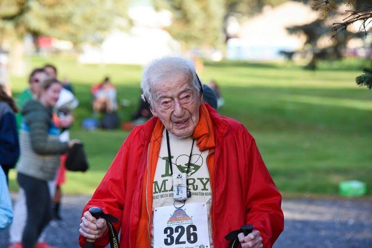 George Etzweiler, 102, once again led the relay team “The Old Men of the Mountains” during the 2022 Tussey Mountainback race.