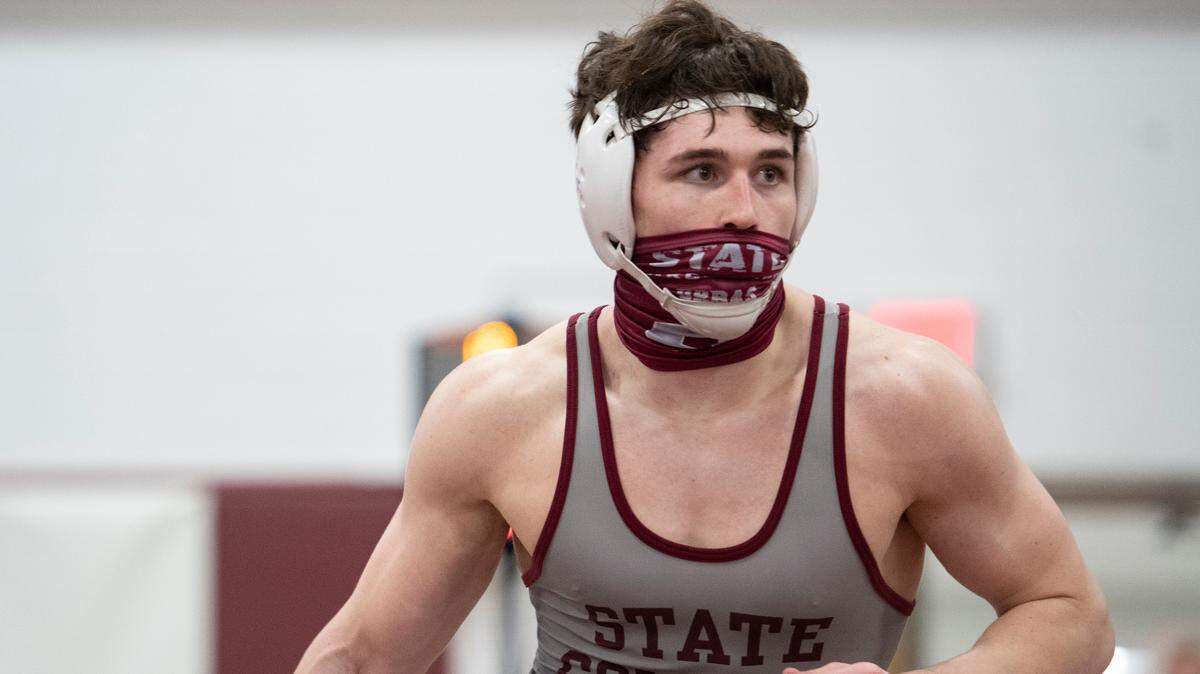 State College wrestler Lance Urbas, pictured on Feb. 27, beat Saucon Valley’s Jake Jones 7-4 in Sunday night’s King of the Keystone event, hosted by the Nittany Lion Wrestling Club.
