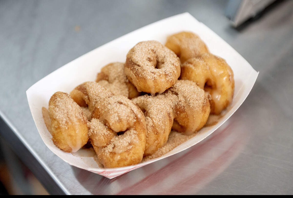An order of cin-bun mini doughnuts from Snowcap Sweets: By Mountaintop Concessions.