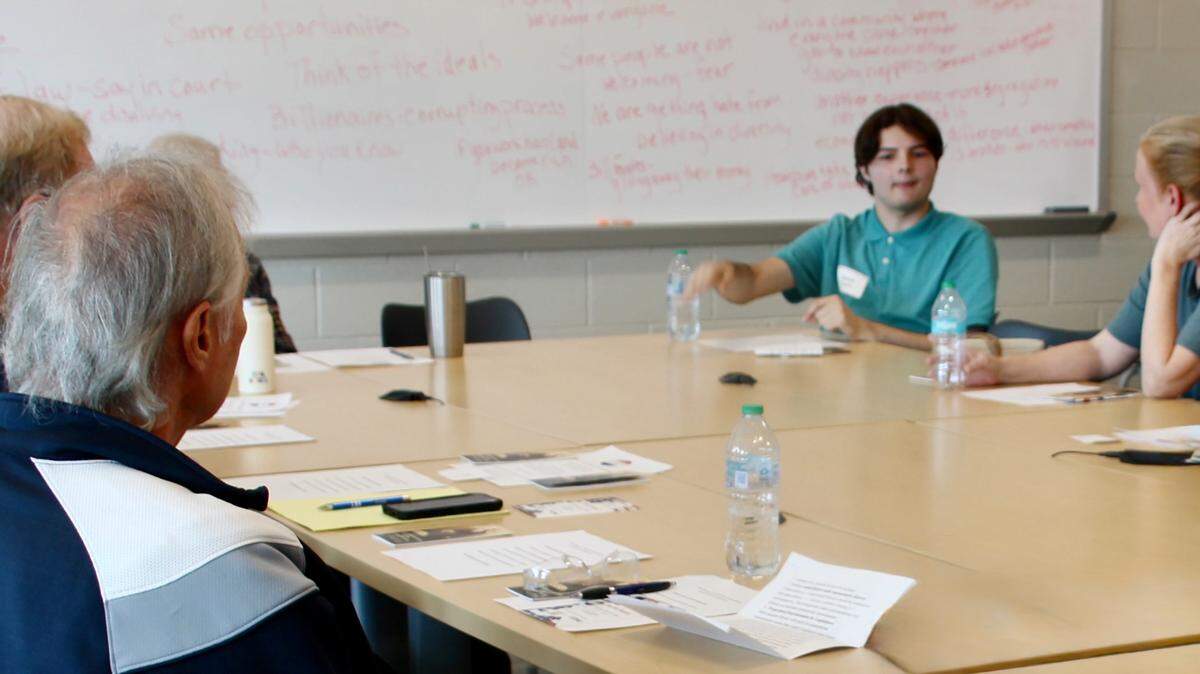 About 100 people joined Constitution Day Centre this fall for “Make Our Voices Heard” roundtable discussions at the Delta Middle/High schools.