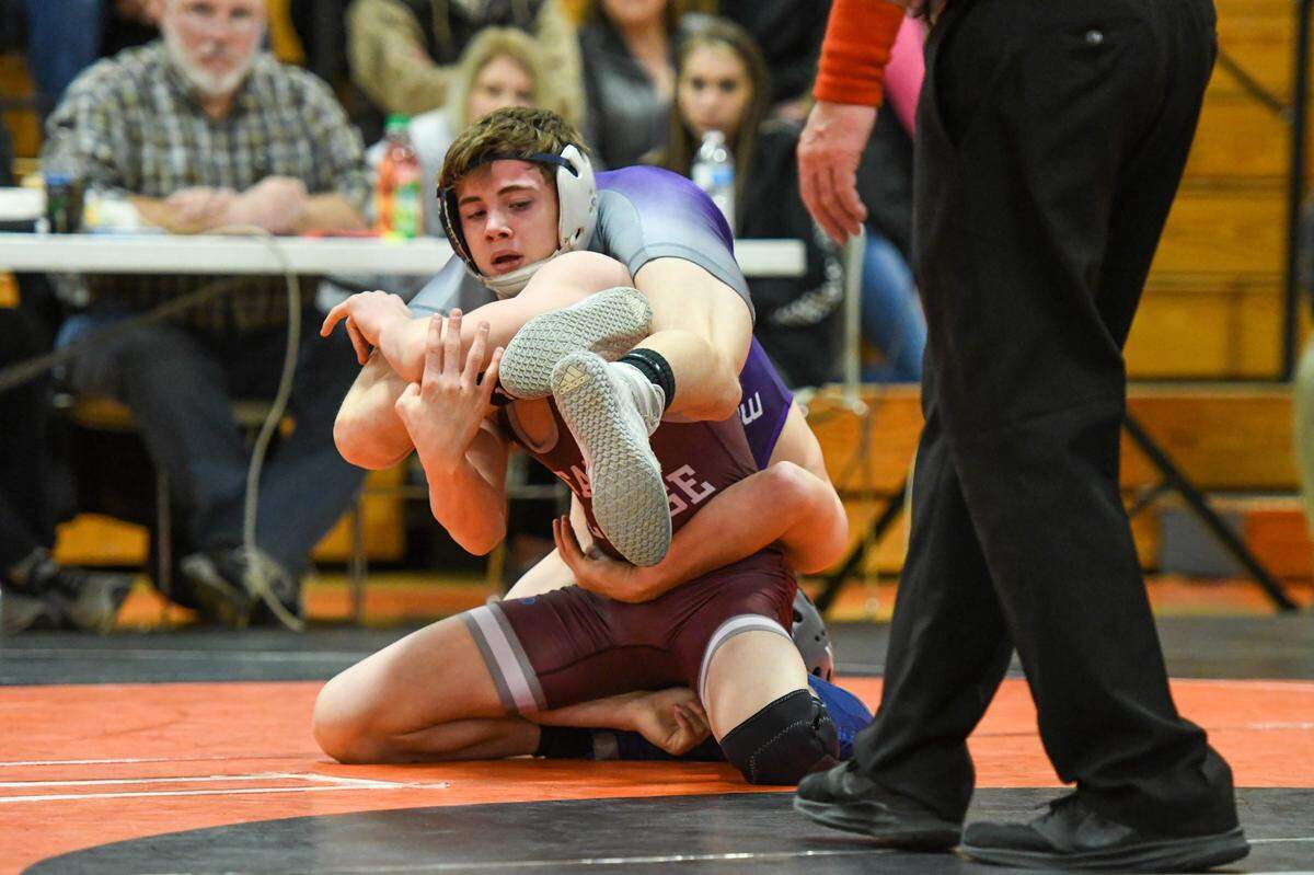 State College’s Hayden Cunningham made a return to the mat after missing the last two seasons. He’s tied for the county lead with two tecnical falls.