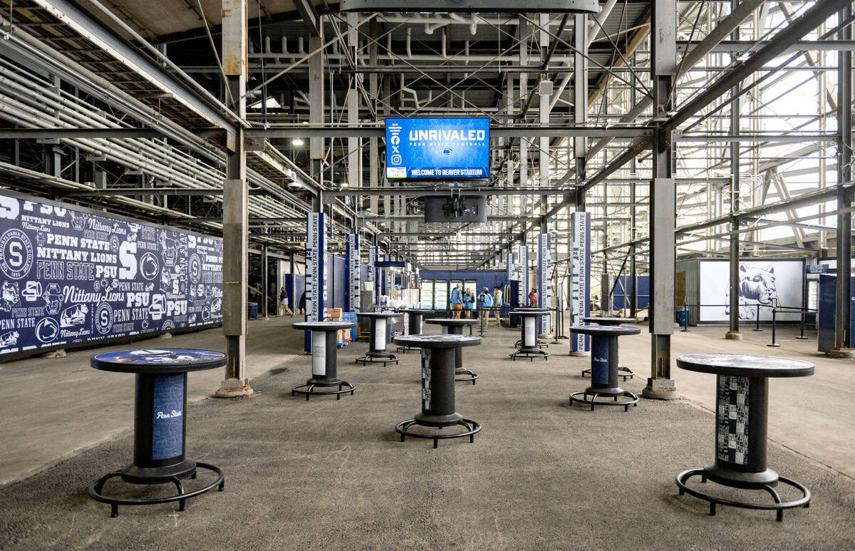 The Gate F lounge area at Beaver Stadium on Saturday, Sept. 7, 2024.