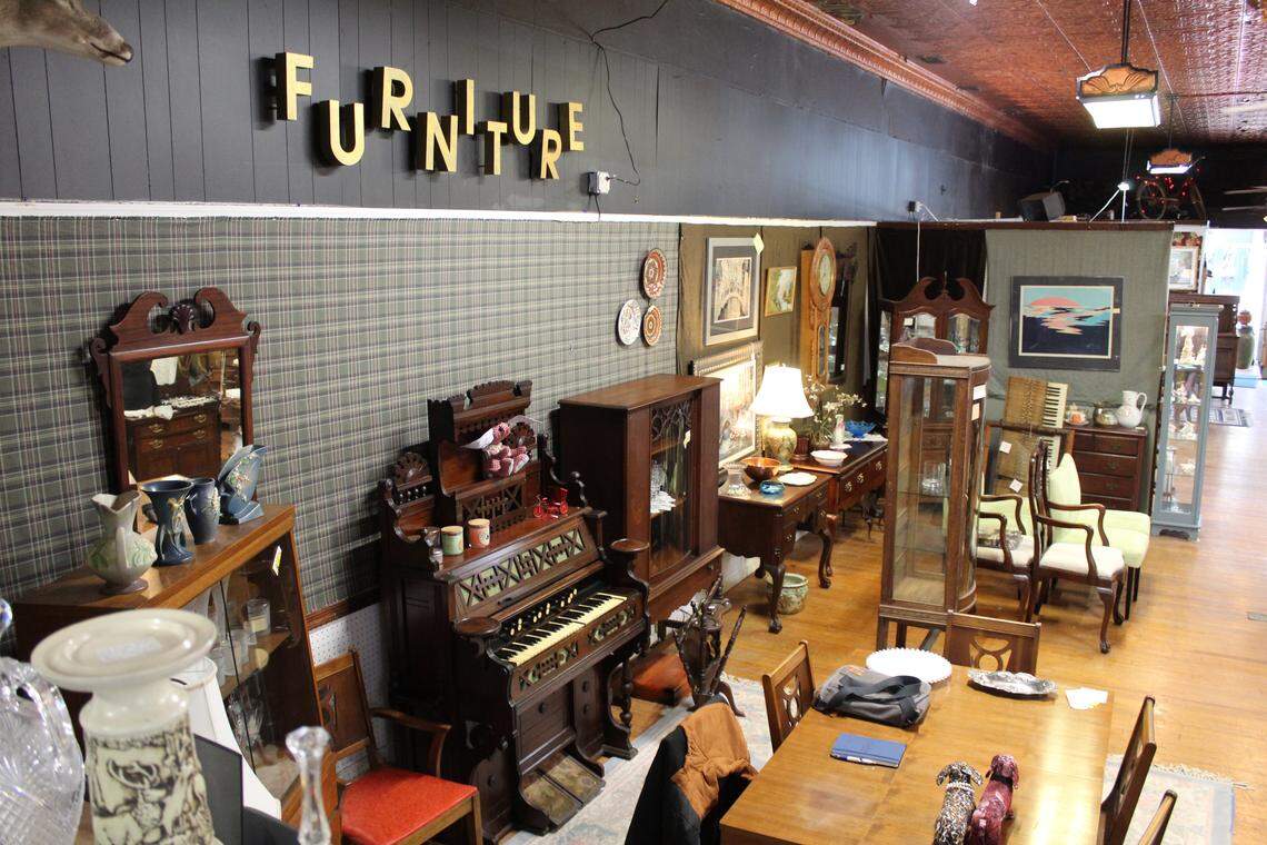 A view of some of the furniture available at The Great Mish Mosh on March 12, 2026.