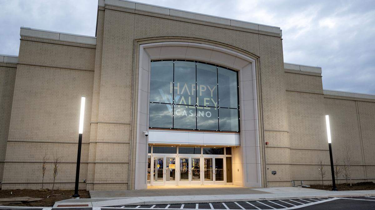 One of the entrances for Happy Valley Casino at the Nittany Mall on March 19, 2026.