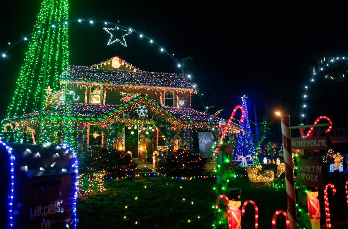 The Shindler Family on Oklawaha Street in Milesburg has just short of 50,000 lights on display.