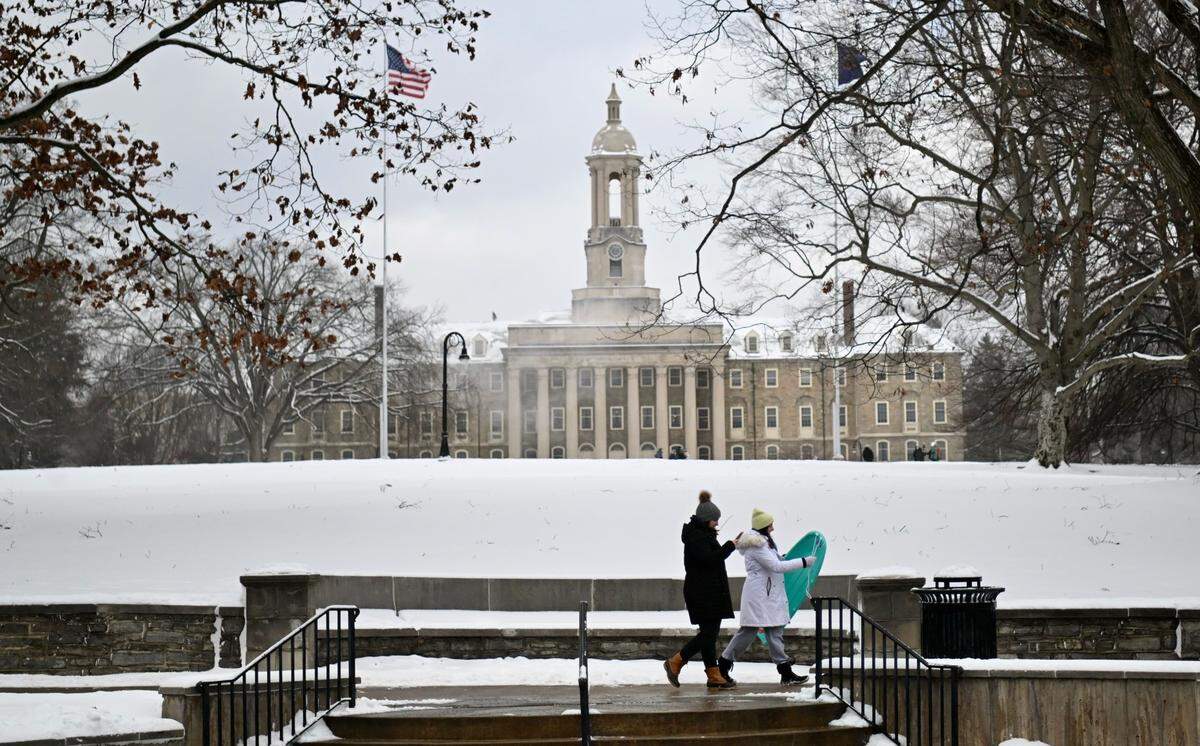 Classes, activities and work was canceled at Penn State’s University Park campus on Tuesday, Jan. 16, 2024, after the area received about 3 inches of snow.