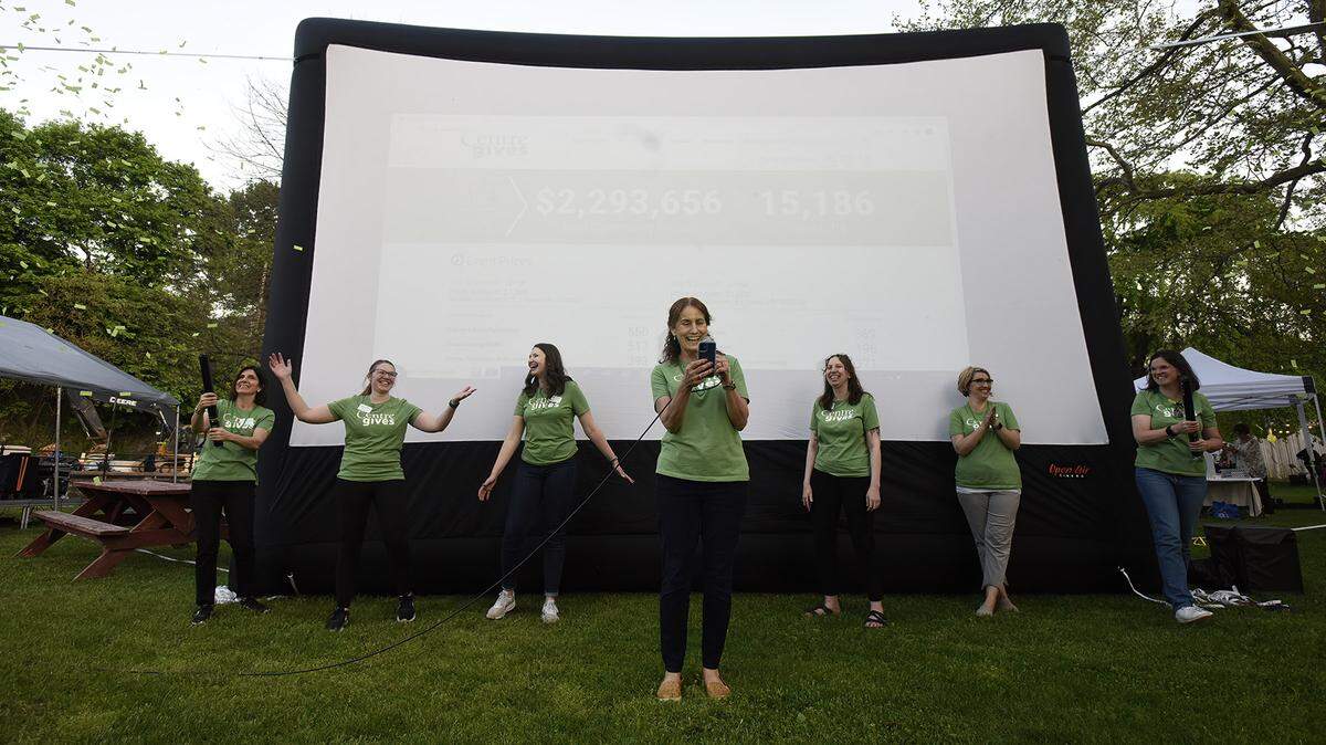 Centre Gives revealed its record fundraising amount Thursday evening during an event in Talleyrand Park.