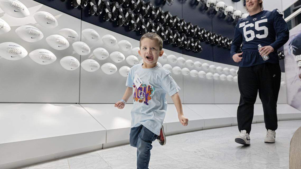 Penn State football unveils plan to donate to Thon on day it meets with kids: Photos