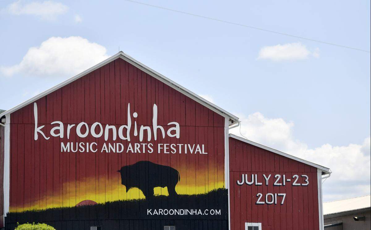A barn along 192 last year promoted Karoondinha, a music festival that was abruptly canceled.