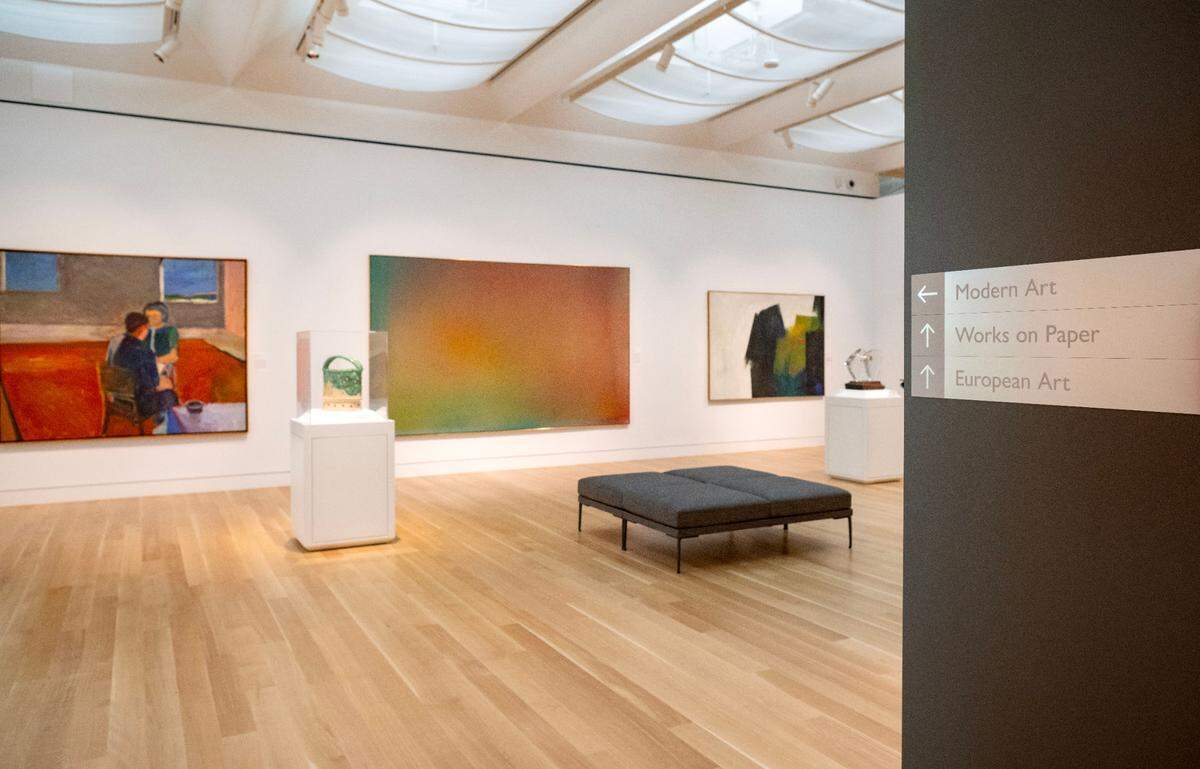 A look into the modern art gallery at the new Palmer Museum of Art on Wednesday, May 29, 2024.