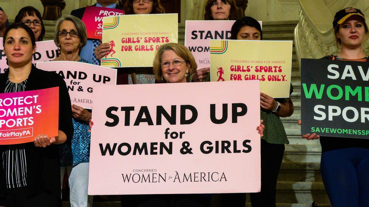 Supporters of the legislation argue that transgender women have an unfair physical advantage when competing in women’s sports.