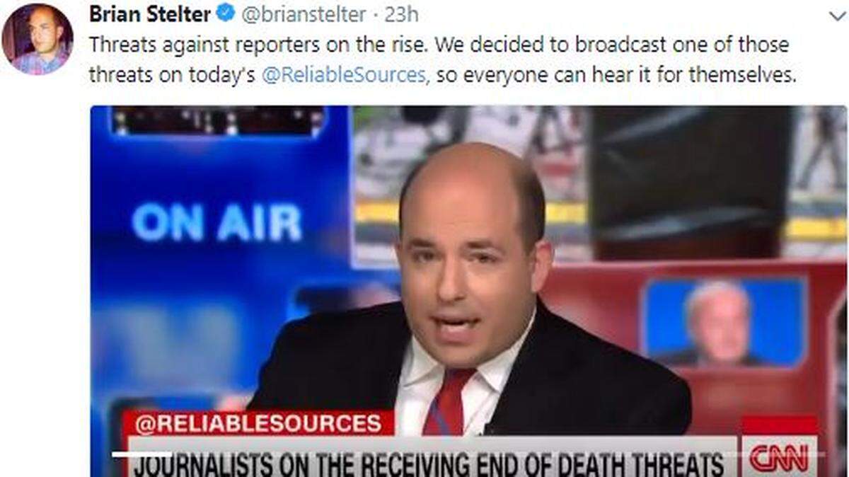 Brian Stelter addressed on CNN Sunday a threat made against him and fellow reporter Don Lemon made by a caller identified as “Don from State College, Pa.” on C-SPAN on Friday.