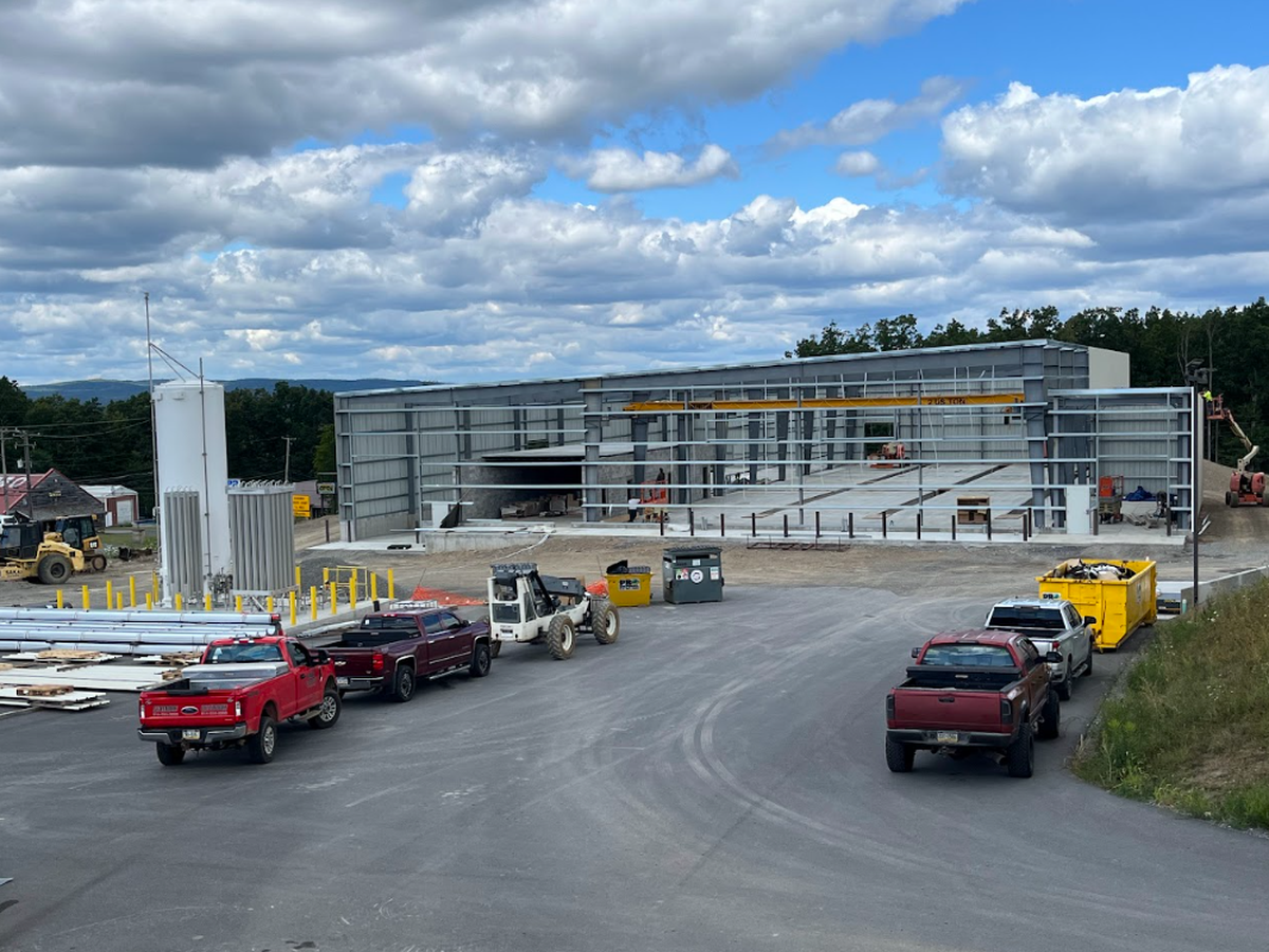 Construction continues on a 29,000-square-foot building at Advanced Powder Products, 301 Enterprise Drive.