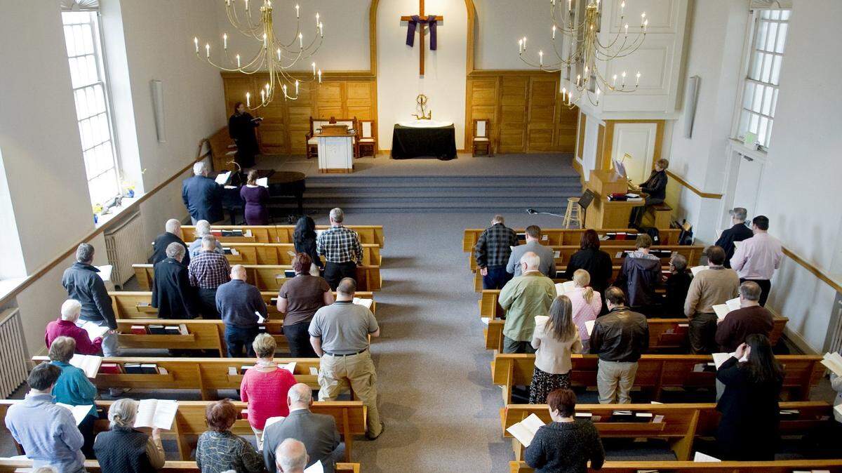 The University Baptist and Brethren Church in State College, pictured here during a Good Friday service in 2013, is celebrating the 50th anniversary of the University Baptist Church and Church of the Brethren joining together.