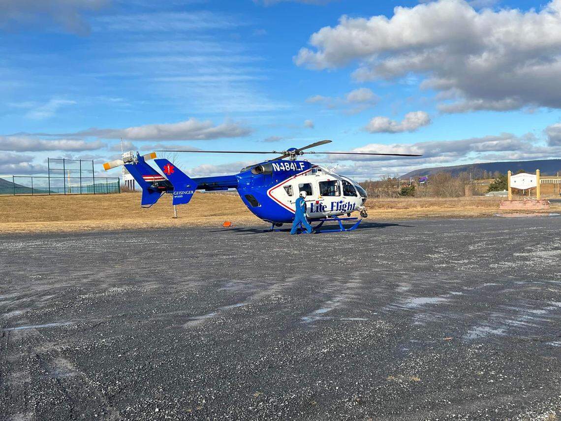 Life Flight transported a patient from a two vehicle crash on Route 322 on Thursday, March 3, 2022.