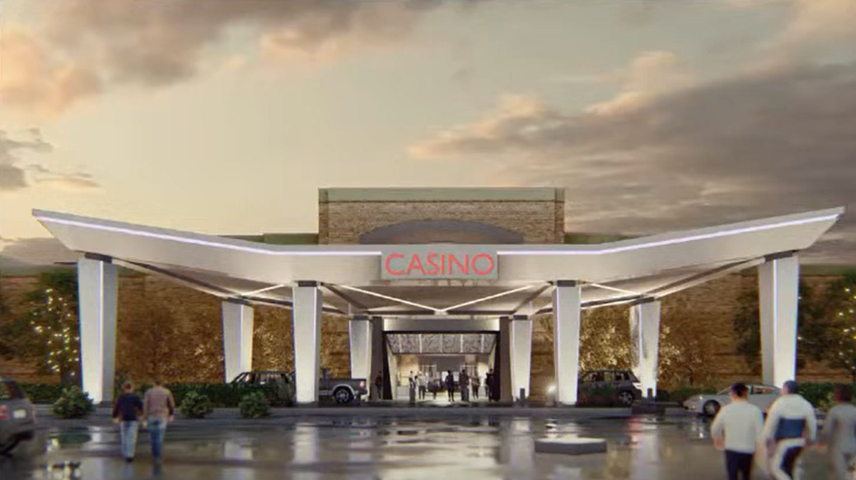 A 2022 rendering of the proposed mini-casino at the former Macy’s in the Nittany Mall.