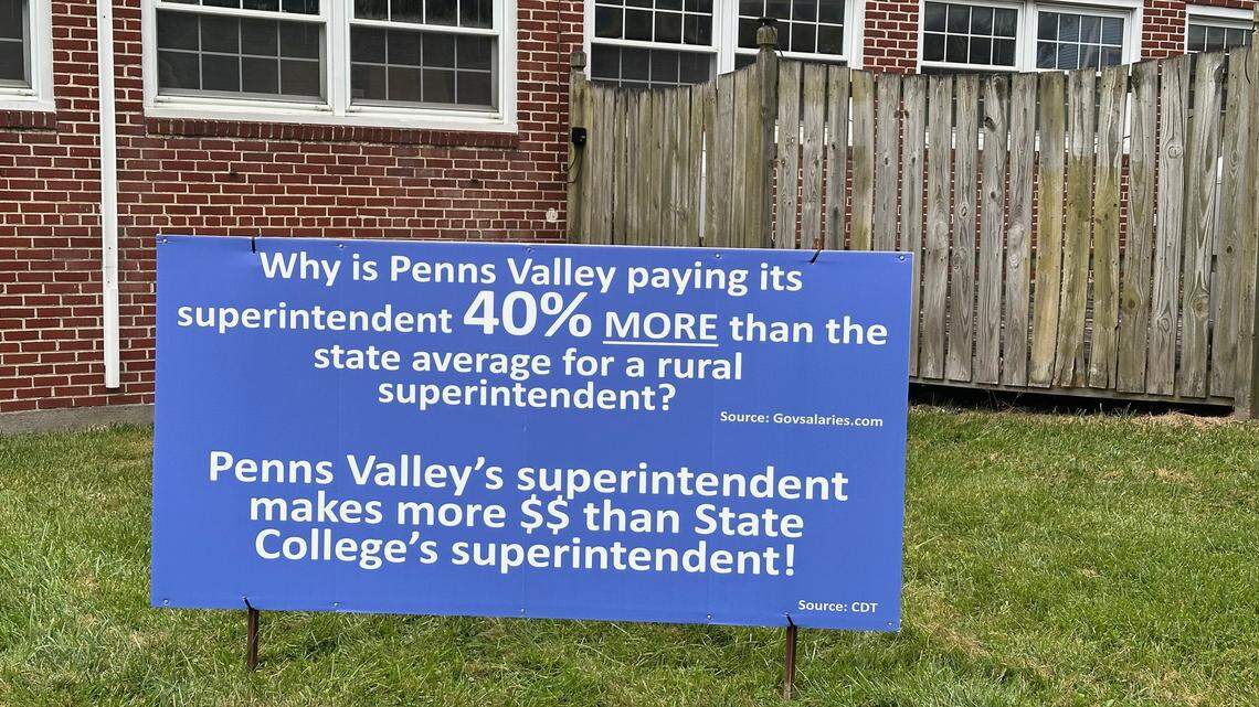 Large signs popping up in Penns Valley criticize the school district. Are the claims true?